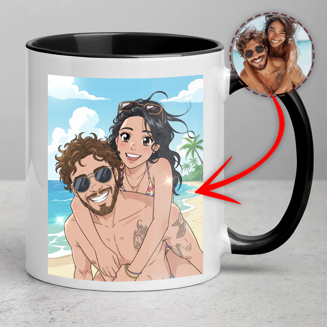 Tasse Portrait de couple style manga