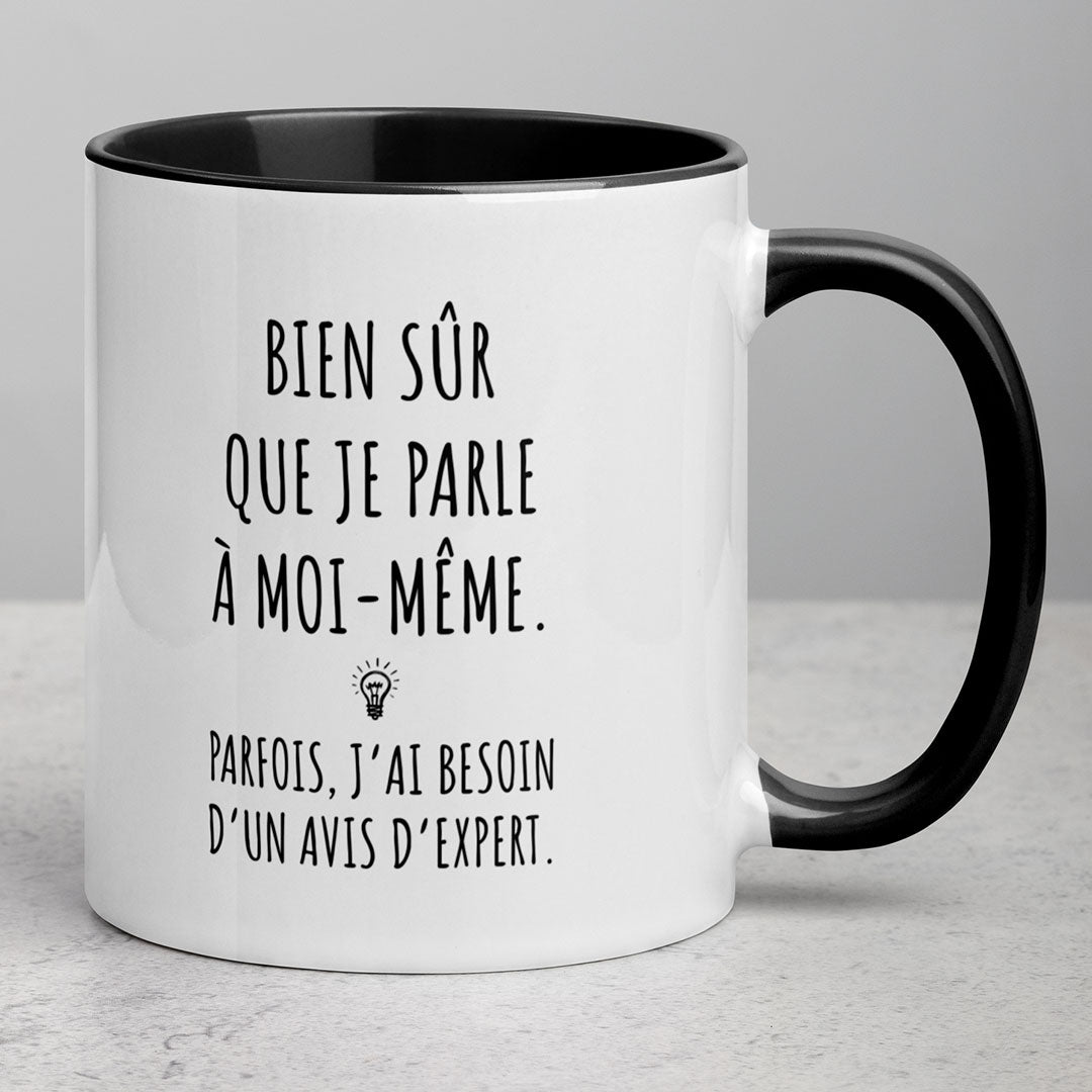 Tasse Bien sûr que je parle à moi-même