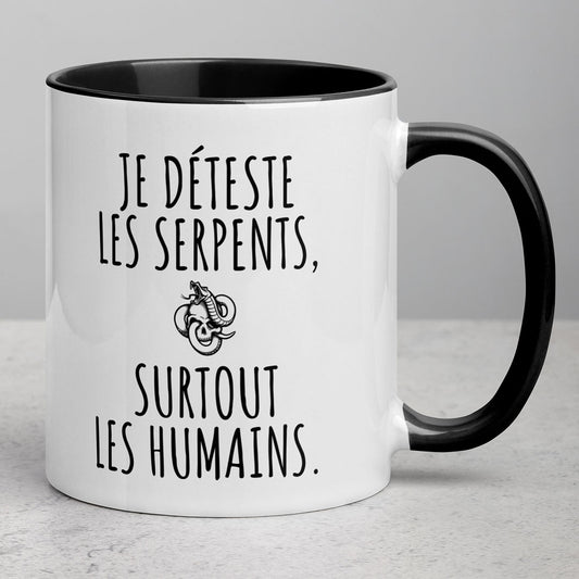 Tasse Je Déteste Les Serpents, Surtout Les Humains