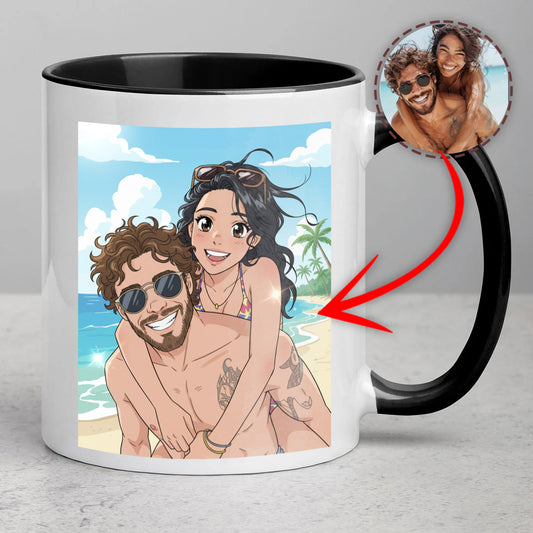 Tasse Portrait de couple style manga